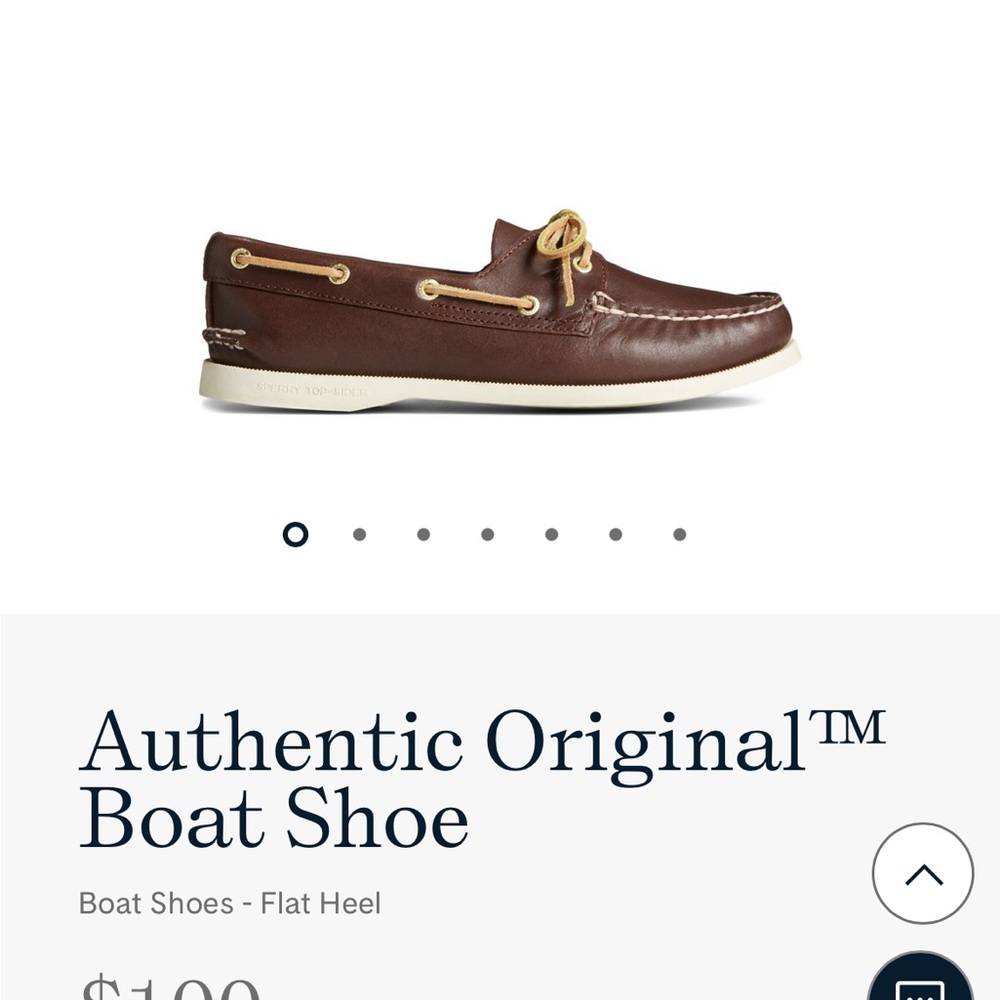 Sperry Brown Leather Authentic Original Boat Shoe